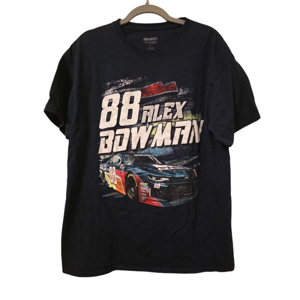 Alex Bowman 88 Hendrick Motorsports NASCAR Racing T Shirt Mens Large Black